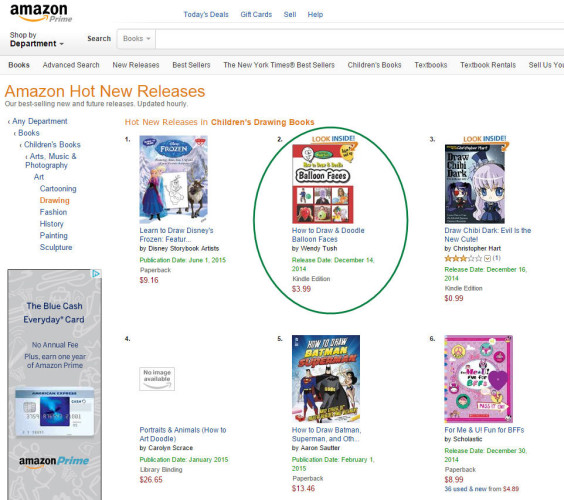 Amazon Hot New Releases - How to Draw & Doodle Balloon Faces